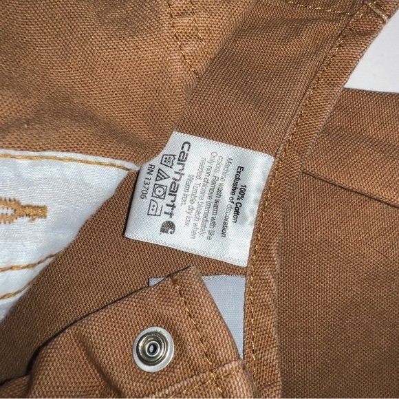 Carhartt Brown Baby Canvas Bib Overalls - Picture 4 of 4